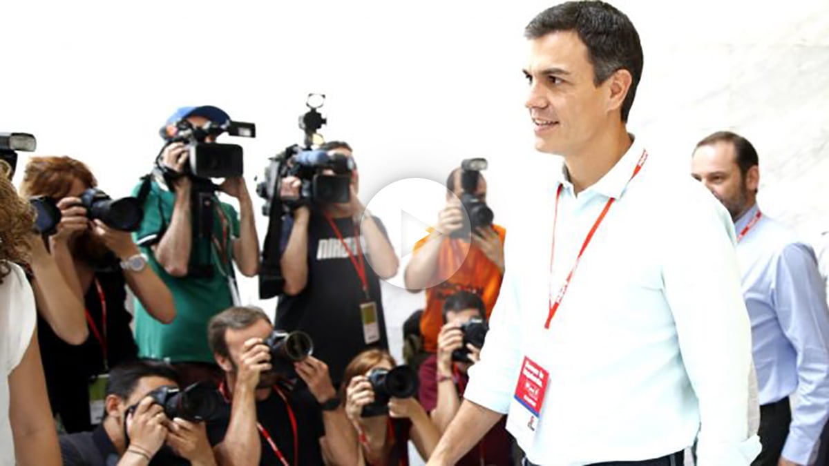 Pedro Sánchez durante el Congreso del PSOE (Foto: Efe).