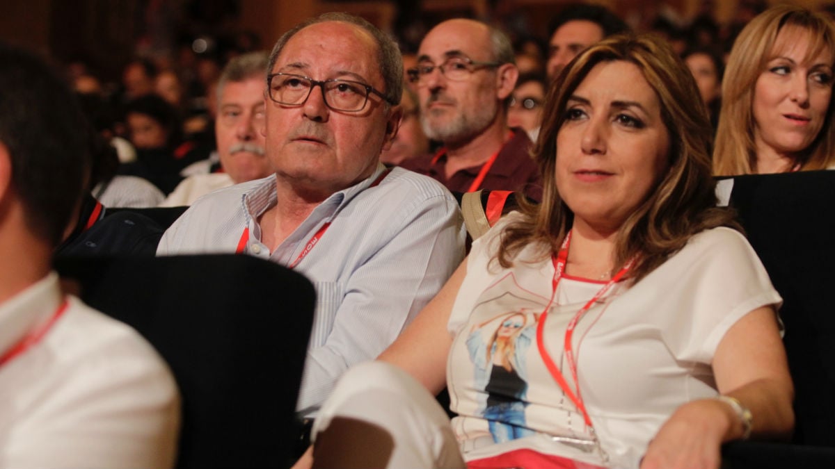 Susana Díaz, con Juan Cornejo, en el congreso del PSOE.