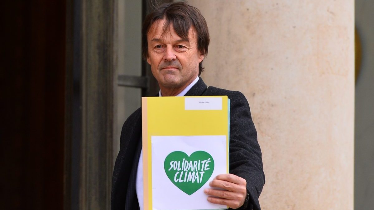 Nicolas Hulot, ministro de Transición Ecológica de Francia (Foto. Getty)