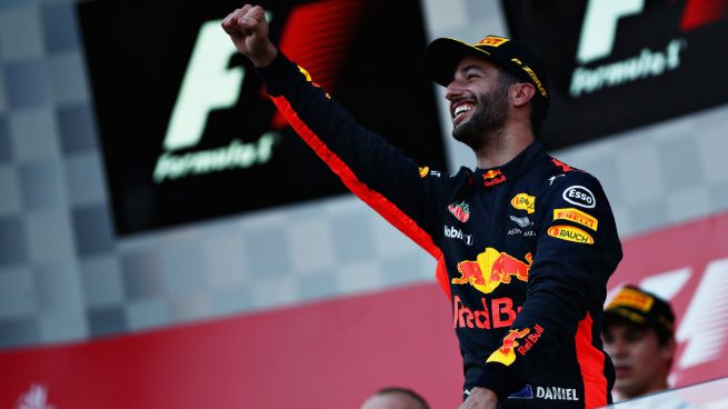 Daniel Ricciardo en el podio (Getty)