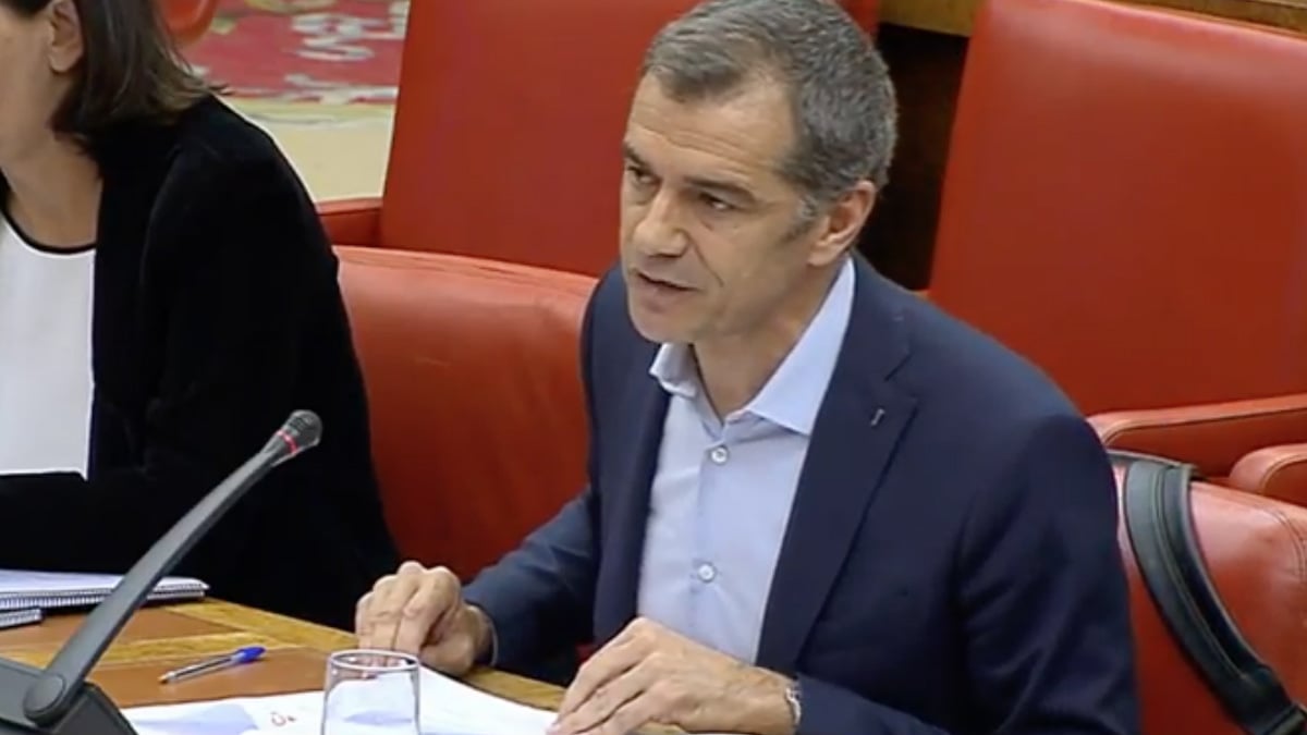 Toni Cantó durante su intervención en la comisión Bárcenas