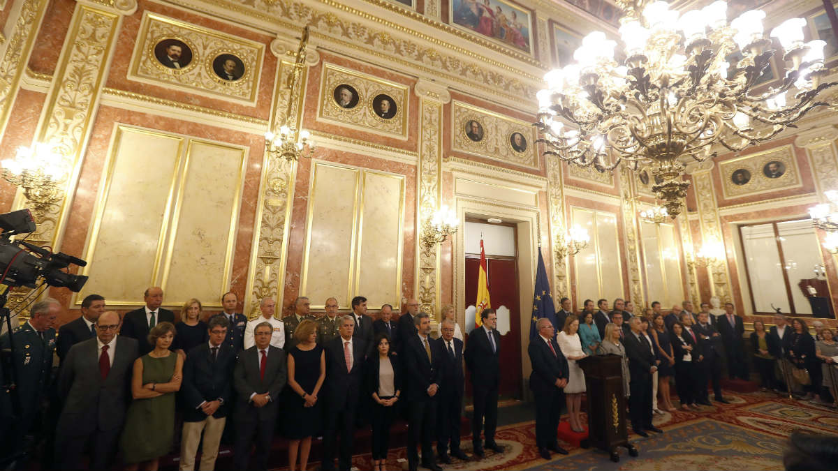 Acto de homenaje a las víctimas del terrorismo en el Congreso de los Diputados. (EFE)