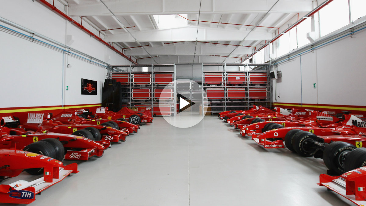 Durante la visita a la fábrica de Ferrari en Maranello los ganadores del concurso podrán ver todos estos ferraris en la misma habitación. Foto: Getty