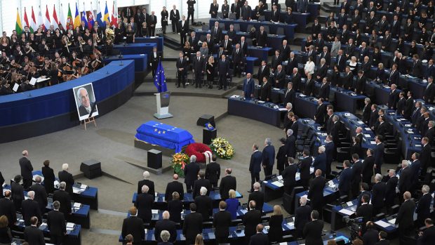 Despedida a Helmut Kohl en Estrasburgo