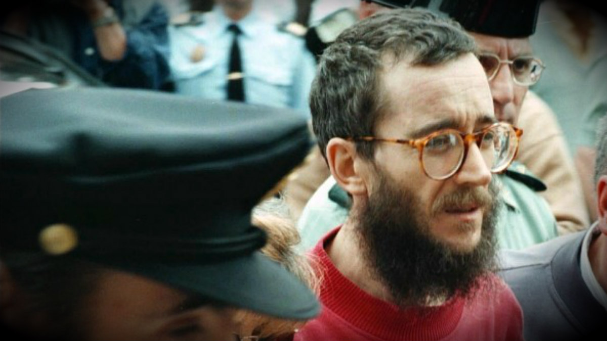 José Antonio Ortega Lara, en el momento de ser liberado, el 1 de julio de 1997.