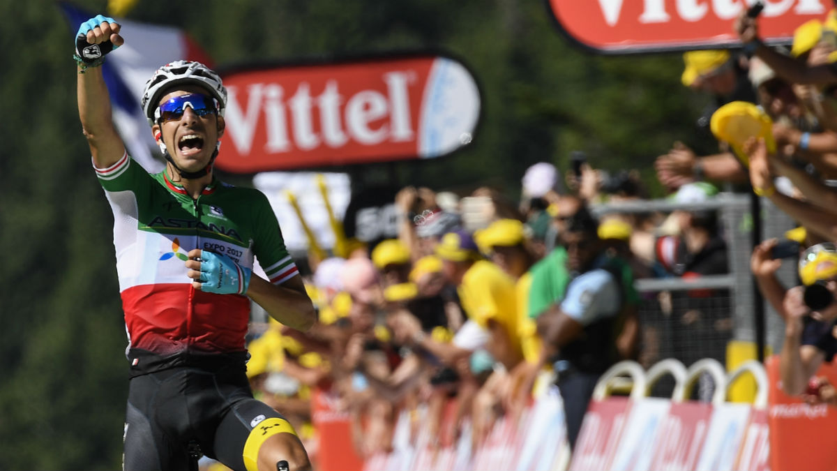 Fabio Aru ganó la quinta etapa del Tour. (AFP)