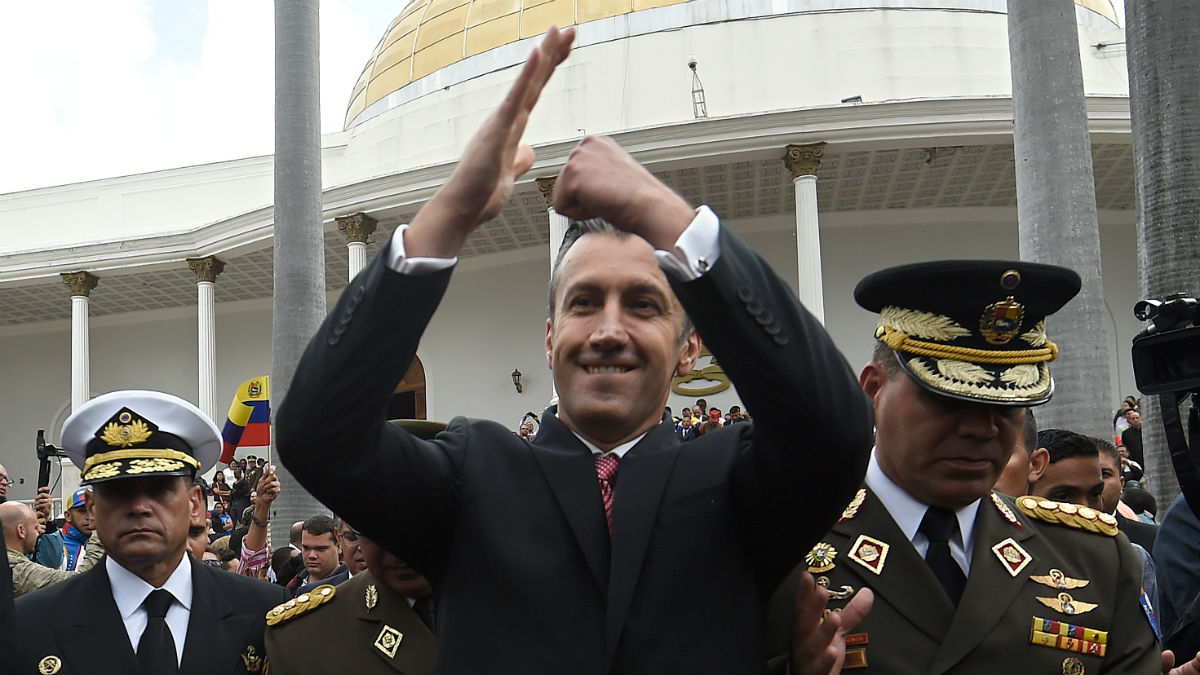El vicepresidente de la dictadura de Venezuela, Tareck el Aissami. (AFP)