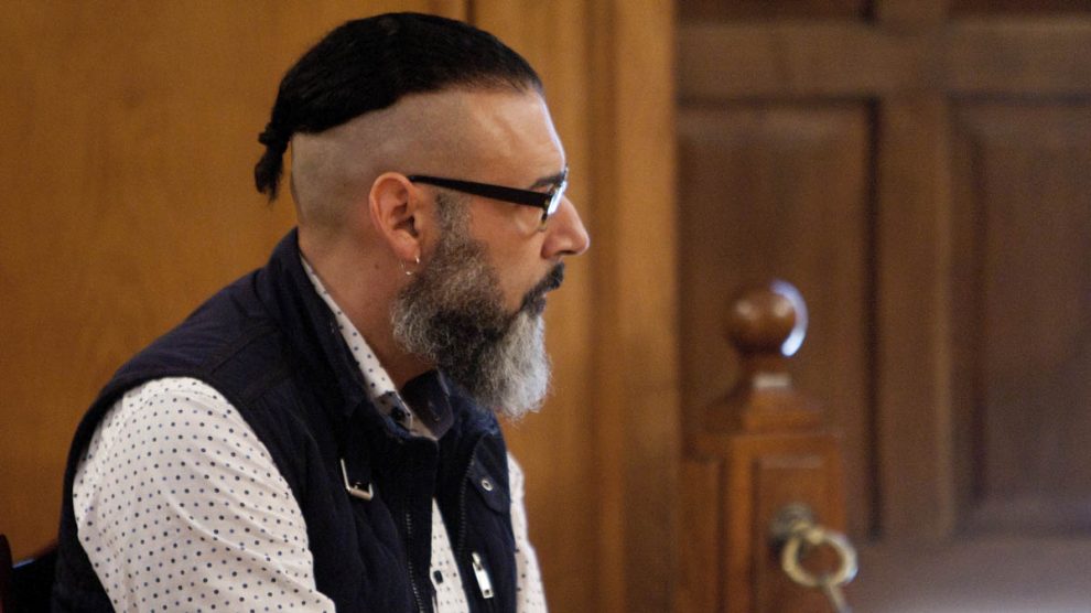 David Oubel, conocido como el parricida de Moraña, durante el juicio. EFE