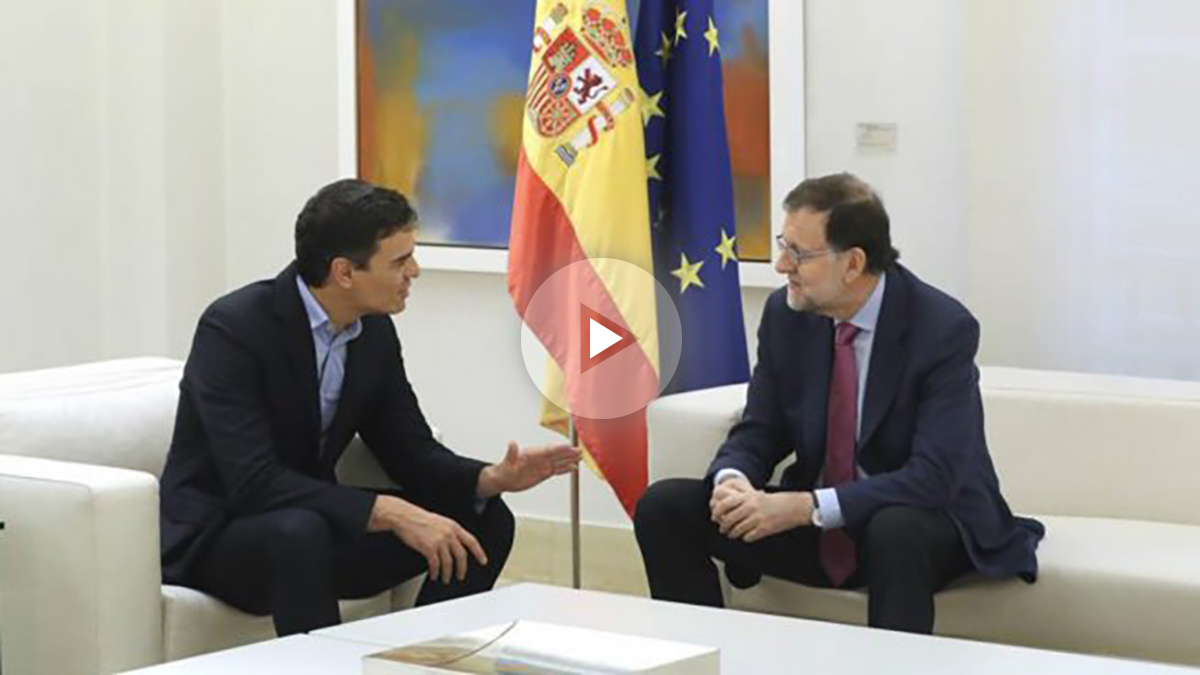 Mariano Rajoy y Pedro Sánchez, este jueves en La Moncloa.