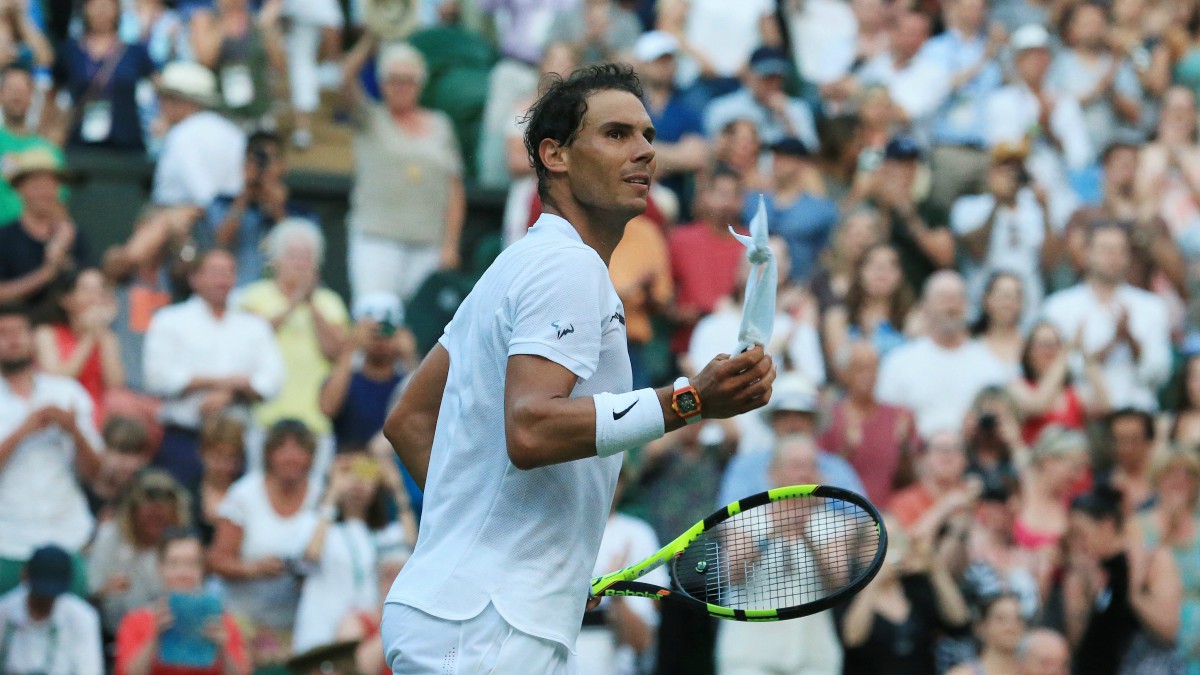 Rafael Nadal celebra la victoria. (Getty)