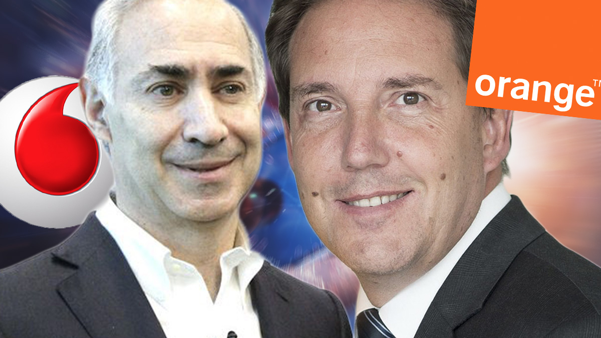 El CEO de Vodafone, Antonio Coimbra, y su homólogo en Orange, Laurent Paillassot.