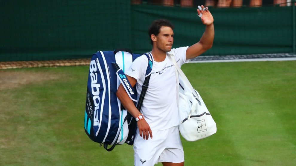 Nadal se despide del público del All England Club. (Getty)
