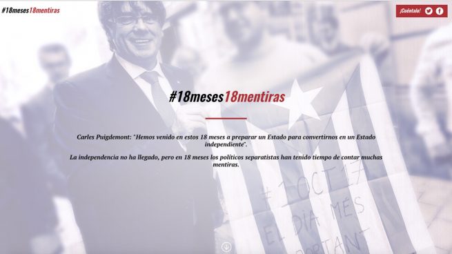 C’s presenta una web con las «18 mentiras» del independentismo en 18 meses de legislatura