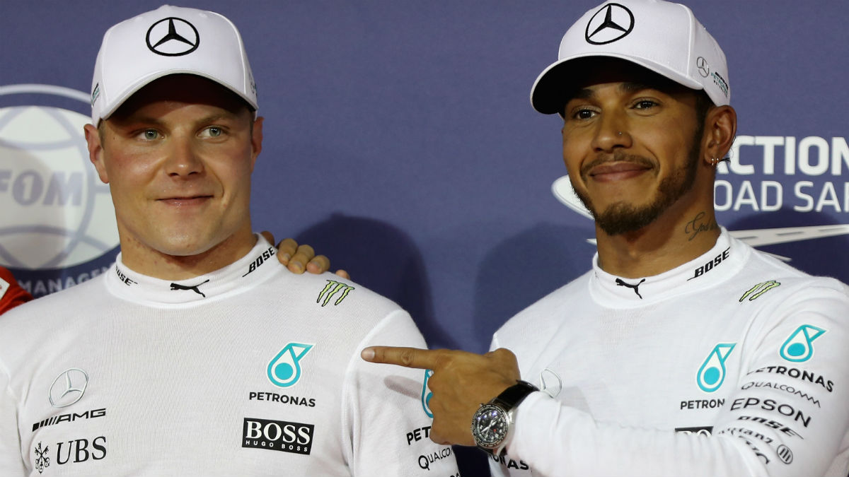 Lewis Hamilton ha declarado que considera a Valtteri Bottas un rival tan importante como Sebastian Vettel de cara a la consecución del mundial de este año. (Getty)