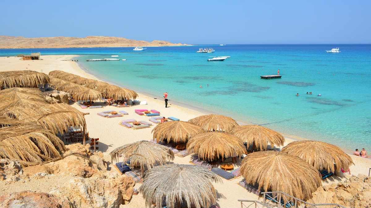 Una de las paradisiacas playas de Hurghada, en Egipto.