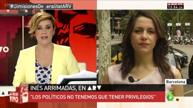 Cristina Pardo ('Al rojo vivo') entrevista a Inés Arrimadas.