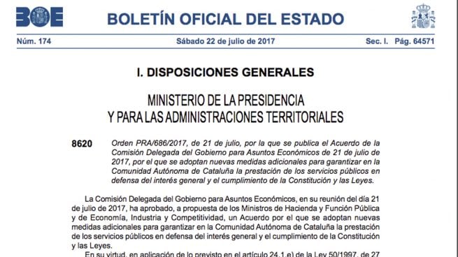El interventor general de Cataluña debe informar cada miércoles al Gobierno del uso del FLA