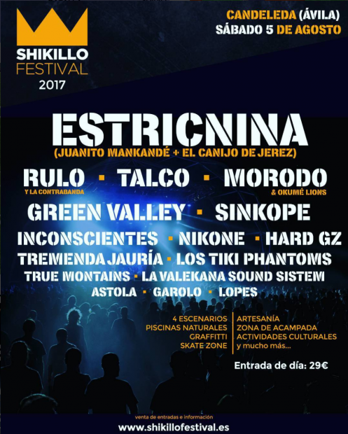 Cartel del sábado del Shikillo Festival 2017