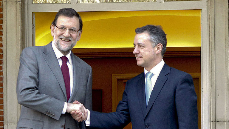 Íñigo Urkullu y Mariano Rajoy en La Moncloa.