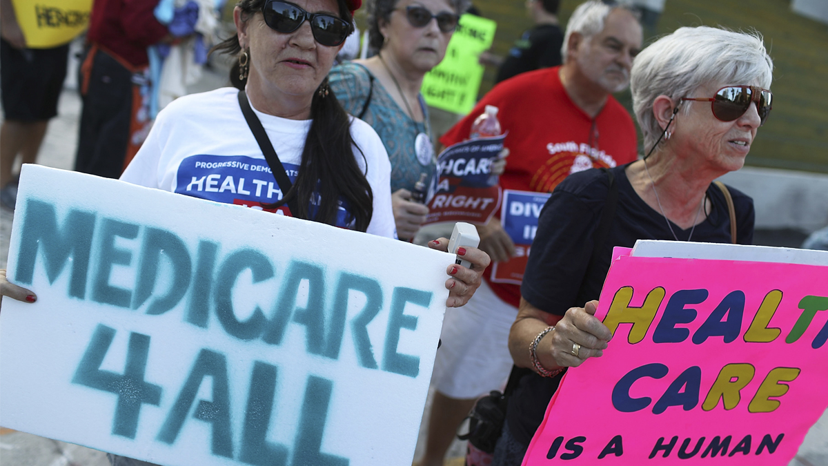 Protestas contra la reforma sanitaria de Donald Trump. (Foto: AFP)