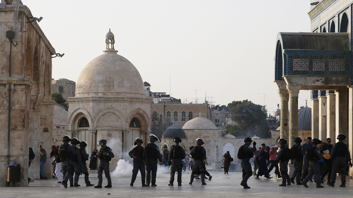 Disturbios en la Explanada de las Mezquitas em Jerusalén. (Foto: AFP)