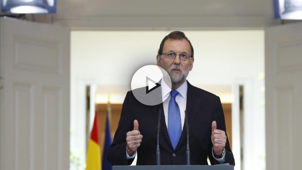 El presidente del Gobierno, Mariano Rajoy, en su tradicional balance del curso político en Moncloa. (Foto: EFE)