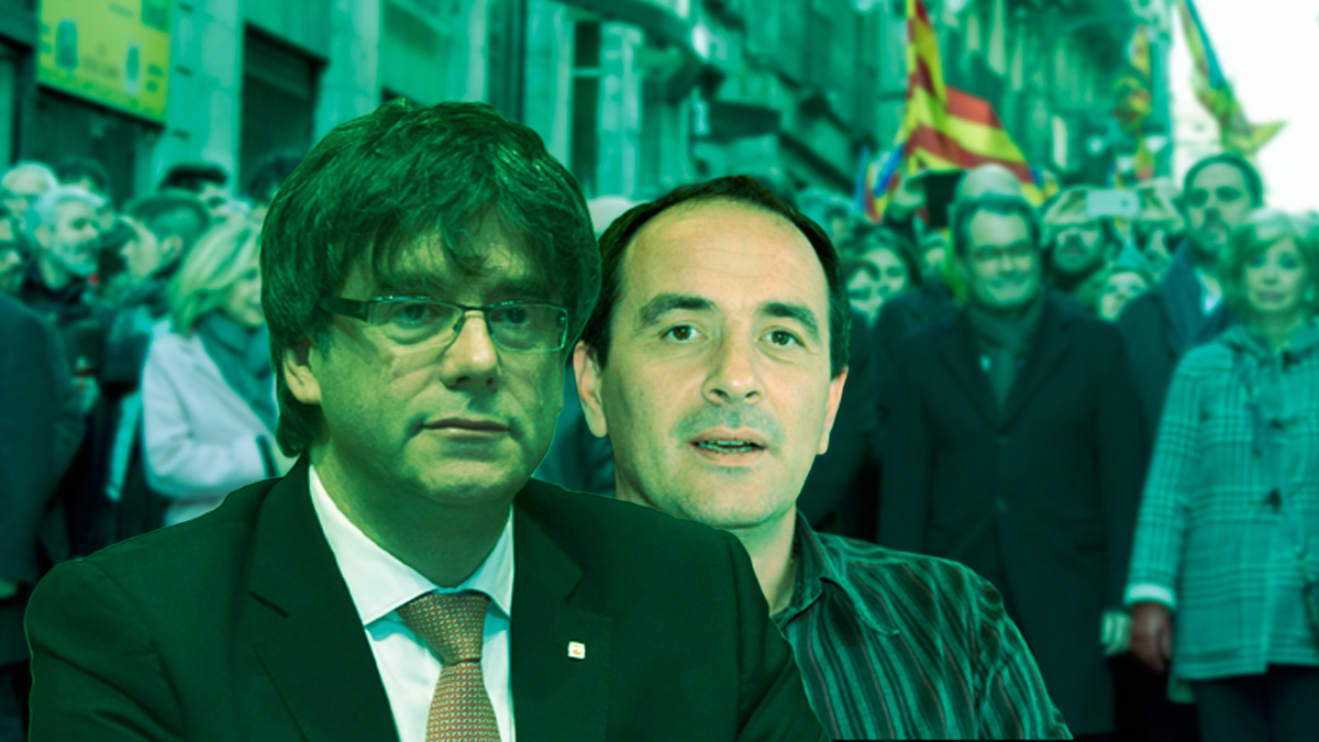 El presidente Carles Puigdemont y el número 2 de su Oficina del Cambio Climático, Gabriel Borràs.