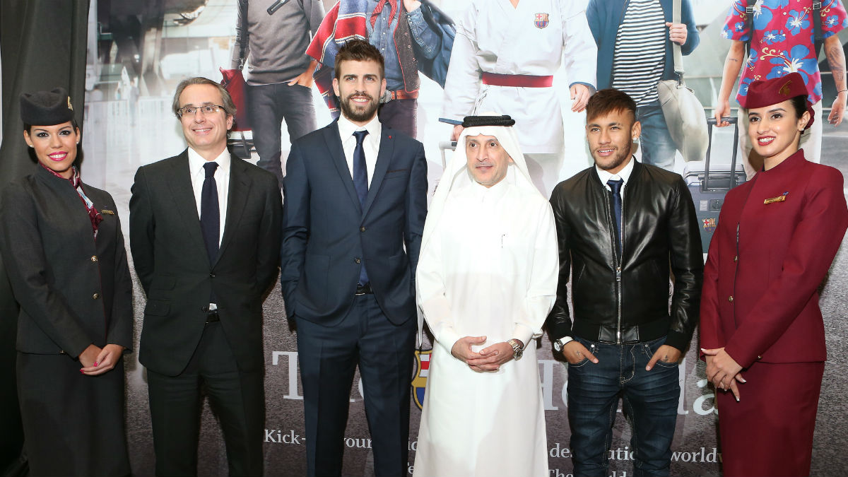 Neymar y Piqué fueron a Qatar de actos publicitarios la temporada pasada.