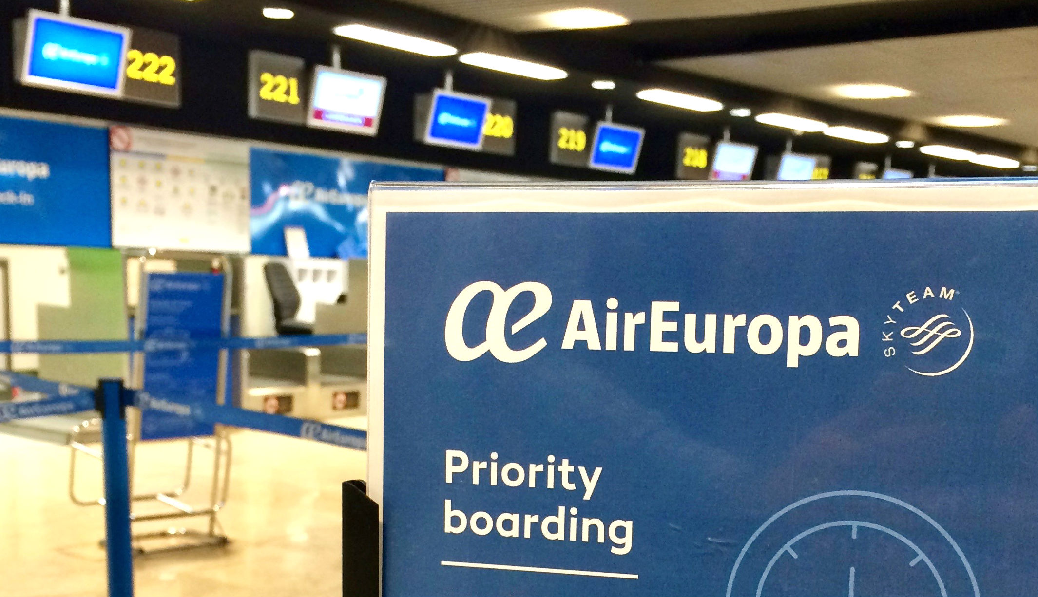 Air Europa activa servicio de embarque prioritarios en todos los aeropuertos nacionales donde opera