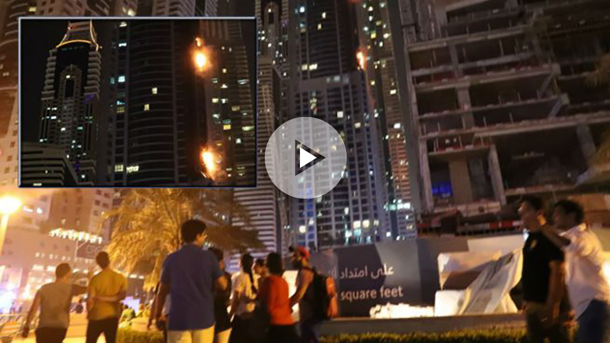 El rascacielos ‘La Antrocha’ en Dubai sufre otro incendio. Foto: AFP