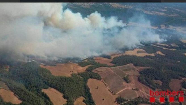 Ascienden a 300 las hectáreas afectadas por el incendio de Artés (Barcelona)