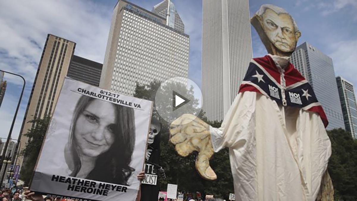 Recuerdo a la chica asesinada en Charlottesville (Foto: AFP)