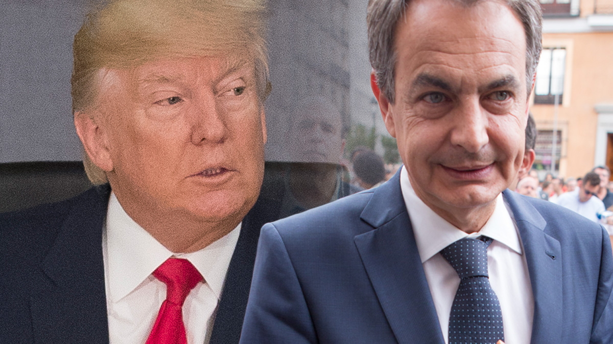 Donald Trump y José Luis Rodríguez Zapatero.