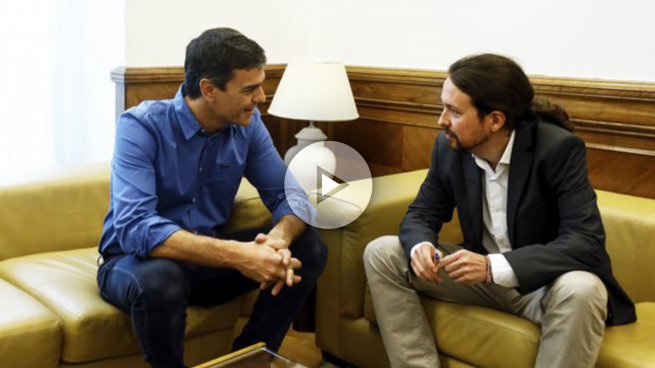 Pedro Sánchez y Pablo Iglesias. (Foto: EFE)