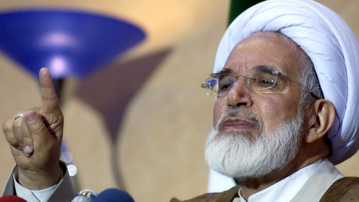 El clérigo opositor iraní Mehdi Karrubi, bajo arresto domiciliario.