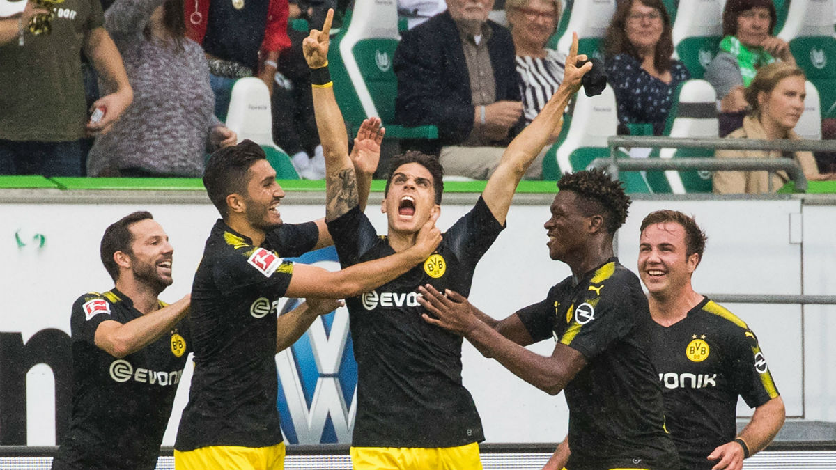 Bartra celebra su gol al Wolfsburgo. (Getty)