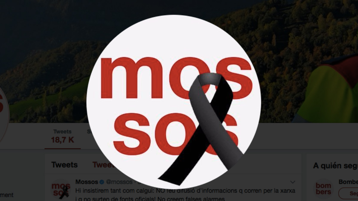 Perfil de Twitter de los Mossos d’Esquadra.