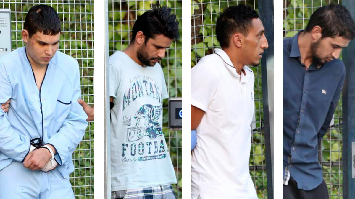 Los cuatro detenidos en relación con los atentados yihadistas cometidos en Barcelona y Cambrils. (Foto: EFE)