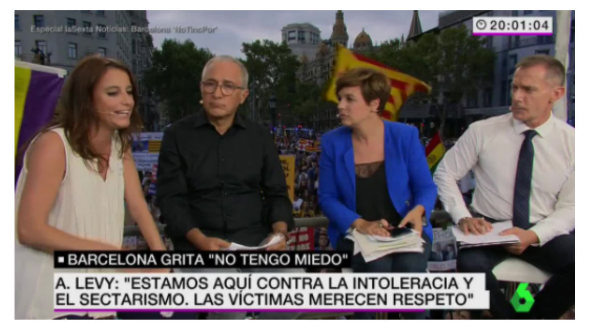 Andrea Levy, durante la entrevista en La Sexta, este sábado.