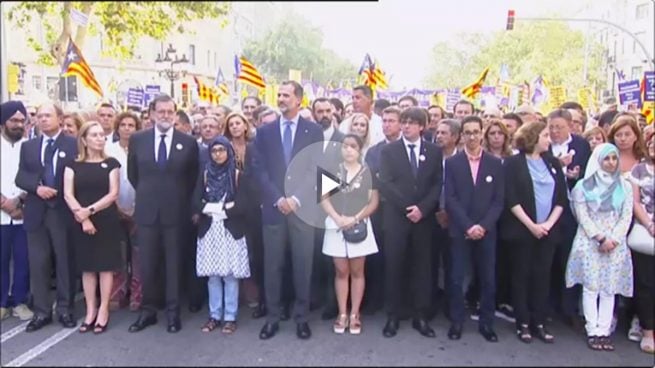 Los independentistas convierten la manifestación en un acto contra España y el Rey