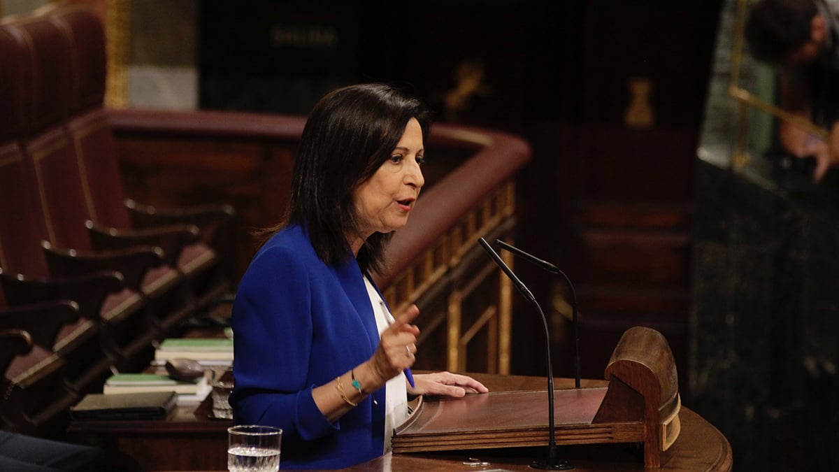 Margarita Robles, portavoz del PSOE, habla en el hemiciclo. (Foto: Francisco Toledo)