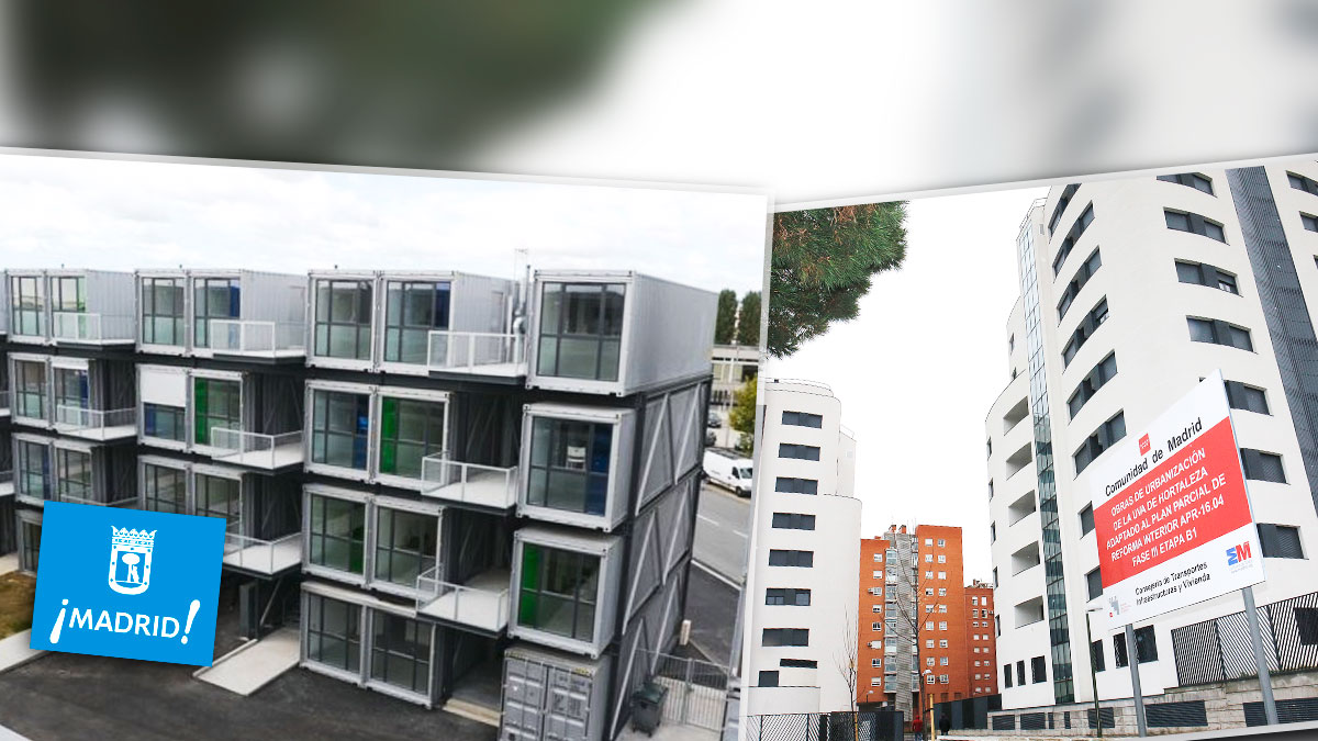 Fotomontaje prototipo vivienda social Ayuntamiento de Madrid y Comunidad de Madrid (OKDIARIO)