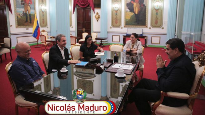 Nicolás Maduro y José Luis Rodríguez Zapatero