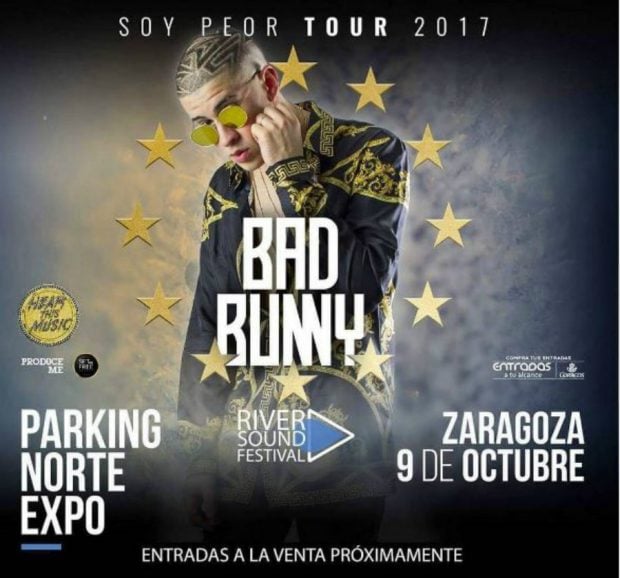 El concierto de Bad Bunny en las Fiestas del Pilar 2017 cambia de fecha