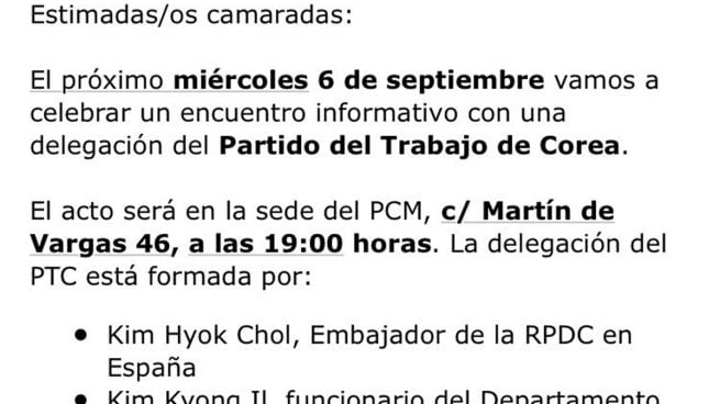 El Partido Comunista organiza una conferencia de emisarios del tirano Kim Jong-un