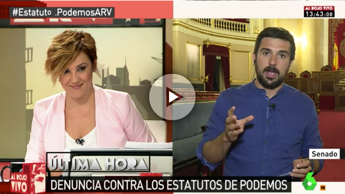 Cristina Pardo entrevista a Ramón Espinar en ‘Al Rojo Vivo’ (laSexta).