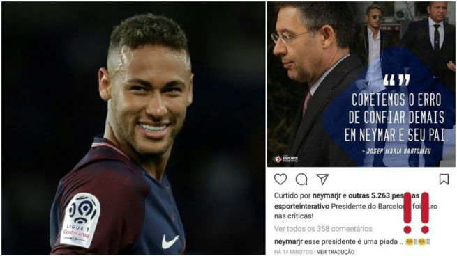 Neymar carga contra Bartomeu: «Ese presidente es una broma»
