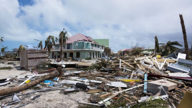 La Isla de San Martín, el Carbie francés, ha quedado totalmente arrasada por el huracán 'Irma'. Foto: AFP