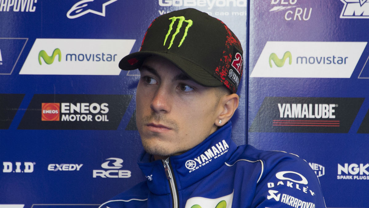 Maverick Viñales ha descartado la posible ayuda de Valentino Rossi para ganar el mundial cuando el mito italiano regrese a las pistas tras su lesión. (Getty)