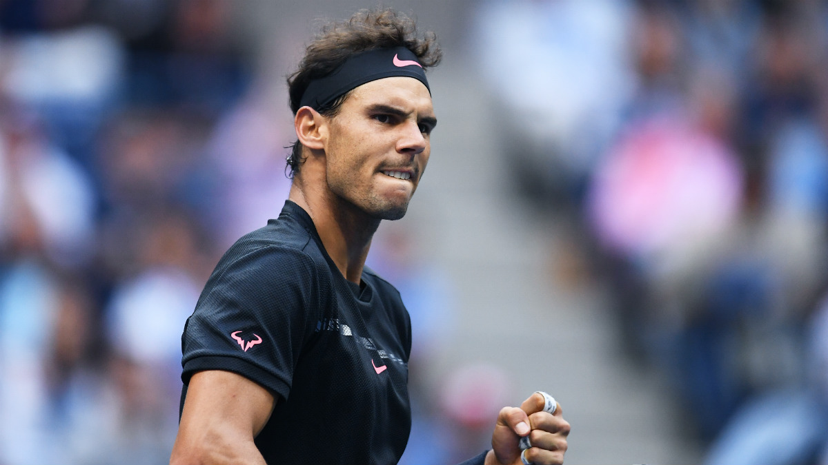 Rafa Nadal celebra un punto en la final del US Open. (AFP)
